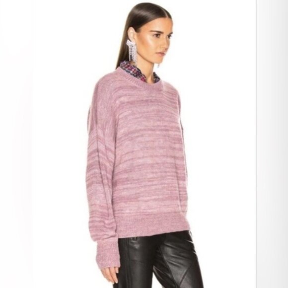 ISABEL MARANT‎ Gatliny ALPACA WOOL LINEN Knit Sweater Pink Mauve Size 38 S/M - Picture 7 of 16